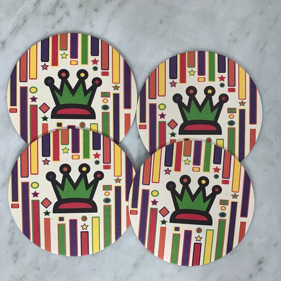 RITZENHOFF Beer Glass w Coasters LAURENCE GARTEL 2007 King Crown 1020091 EUC - Picture 11 of 12